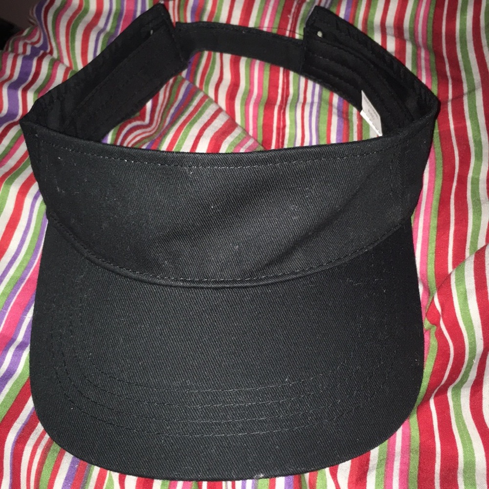 Black visor hat